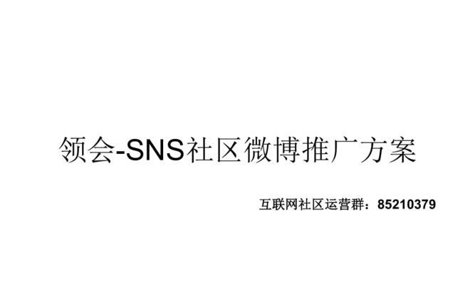 什么是sns以及它在网站推广中的作用？
