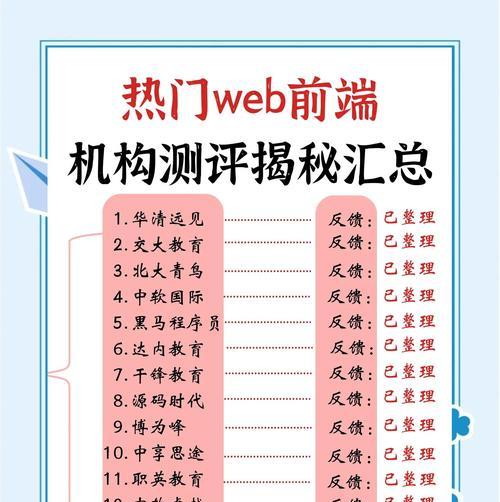 哪家培训机构的Web前端课程最值得选择？